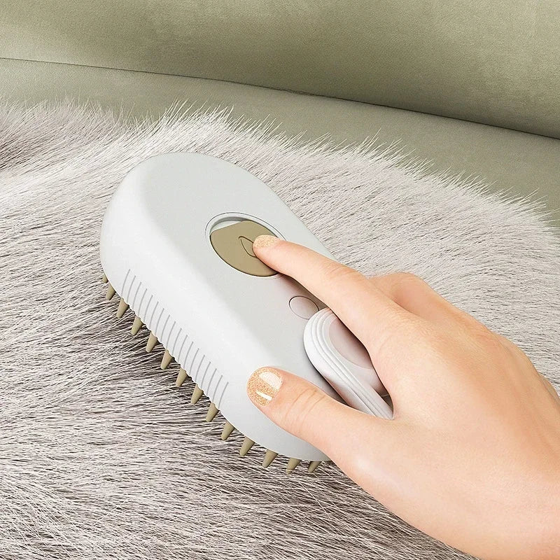 Katzenbürste mit Dampffunktion im Detail